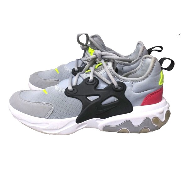 Nike GS React Presto Wolf Grey Black Youth 6.5 Y Shoes - Picture 4 of 7